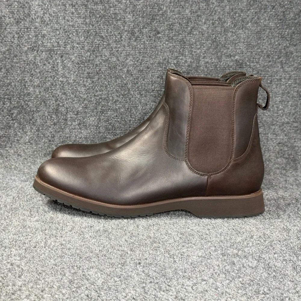 UGG Biltmore Chelsea Boots Men's 14 Brown Leather Pull On Classic Shoes